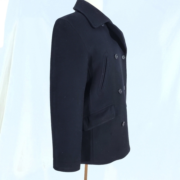 J. Crew Black Wool & Cashmere Winter Pea Coat - Picture 6 of 11